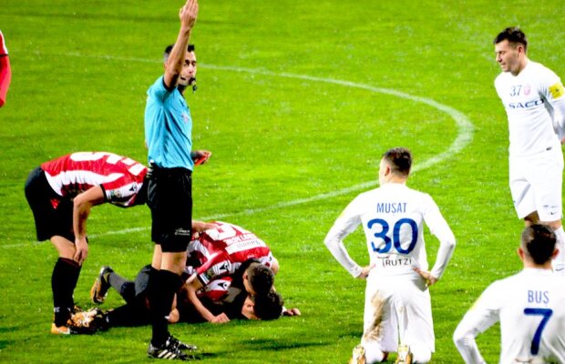 FOTO Cum arată piciorul lui Hanca după intrarea de "roșu" a lui Mușat + mesajul dinamovistului