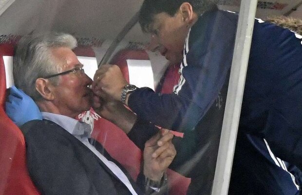 FOTO Probleme de sănătate pentru Heynckes, la meciul din Cupă » Tehnicianul de 72 de ani i-a speriat pe oficialii lui Bayern