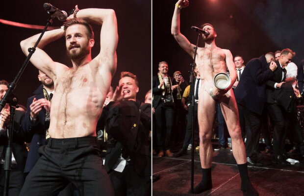 FOTO & VIDEO Imagini rușinoase. Un fotbalist a sărbătorit câştigarea Cupei Norvegiei complet dezbrăcat!