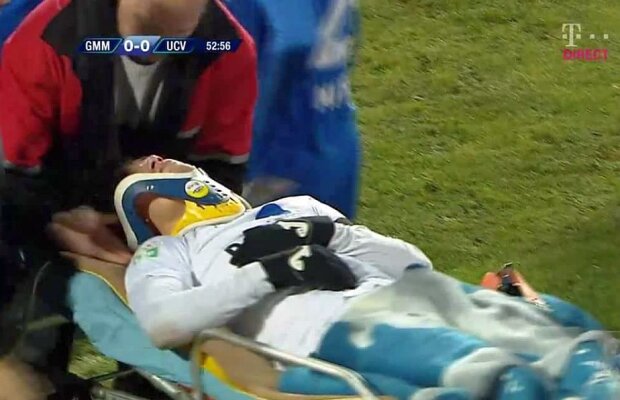 FOTO ȘOCANT Scene ireale în Liga 1 » Se putea întâmpla o tragedie: gafă de proporții a medicilor