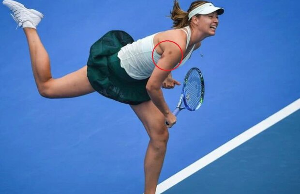 Mister rezolvat » Maria Sharapova a explicat vânătaia ciudată remarcată în meciul cu Diyas » Ce zice despre un duel cu Simona Halep