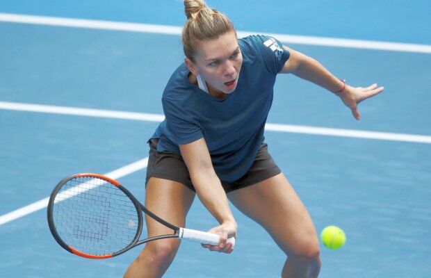 GALERIE FOTO Simona Halep, pregătiri intense pe Rod Laver Arena » Imagini de la antrenamentul de dimineață