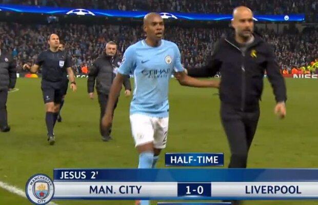 VIDEO + FOTO Guardiola, trimis în tribună de conaționalul Lahoz! Ce s-a întâmplat după fluierul de final al primei reprize 