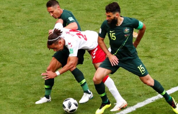 FOTO + VIDEO Danemarca și Australia au remizat, 1-1, în primul meci al zilei de la Mondial » Nordicii au început furibund, dar au fost la un pas să piardă în final! Cum arată situația din grupă