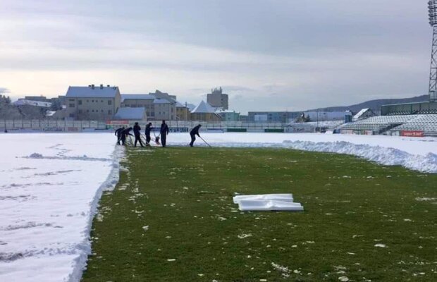 FOTO Condiții dificile și la Sfântu Gheorghe, înaintea următorului meci din campionat » Apelul oficialilor 