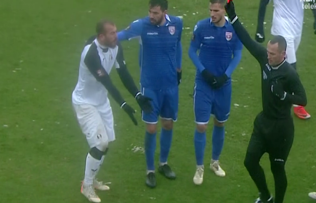 FOTO Alibec, "roșu" și pe zăpadă! Verdictul lui Balaj și reacția atacantului: "Să joace arbitrul cu Dinamo"