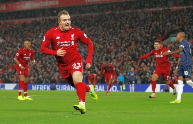 LIVERPOOL - MANCHESTER UNITED 3-1 // "Dubla" de senzație a lui Shaquiri îi aduce lui Klopp prima victorie împotriva lui Mourinho 