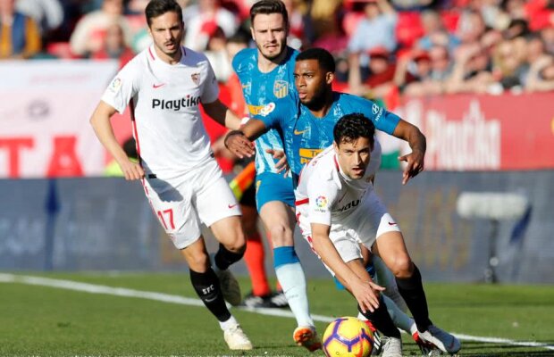 SEVILLA - ATLETICO MADRID 1-1 // FOTO Război pentru locul secund în Spania! Record de cartonașe arătate în lupta pentru urmărirea Barcelonei