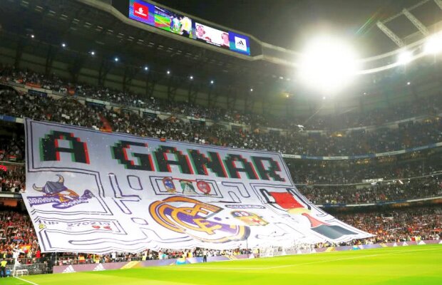 REAL MADRID - BARCELONA  0-3// GALERIE FOTO Scenografie spectaculoasă a fanilor lui Real Madrid » Pac-Man împotriva Barcelonei