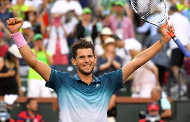 ROGER FEDERER - DOMINIC THIEM // VIDEO Surpriză mare în finala masculină de la Indian Wells » Dominic Thiem s-a impus în fața lui Roger Federer și a câștigat primul Masters din carieră