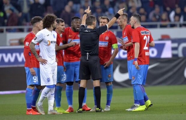 FCSB - CS U CRAIOVA 3-2 Romario Benzar despre dialogul pe care l-a avut cu Hațegan pe teren: „Nu pot să-mi explic”