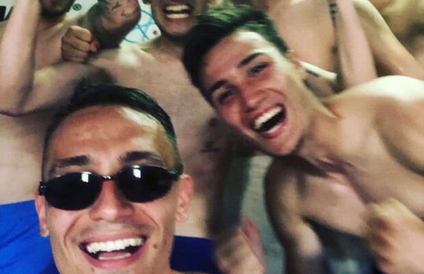 VIDEO „Hei, hei, Pandurii!” » Imagini tari din Liga 2: gorjenii n-au scăpat încă de retrogradare, dar s-au bucurat în vestiar ca și cum ar fi promovat! :D