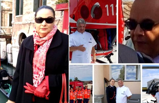 În timp ce publicul și presa internațională elogiază curajul victimelor corupției lui Secureanu, fostul manager de la Malaxa, judecat pentru 1.106 furturi din spital, pozează ca salvator cu echipajele SMURD la inaugurarea heliportului de la Jibou!