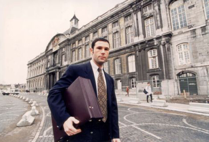 Jean-Marc Bosman, 46 de ani, pe cînd se pregătea de proces la începutul anilor '90