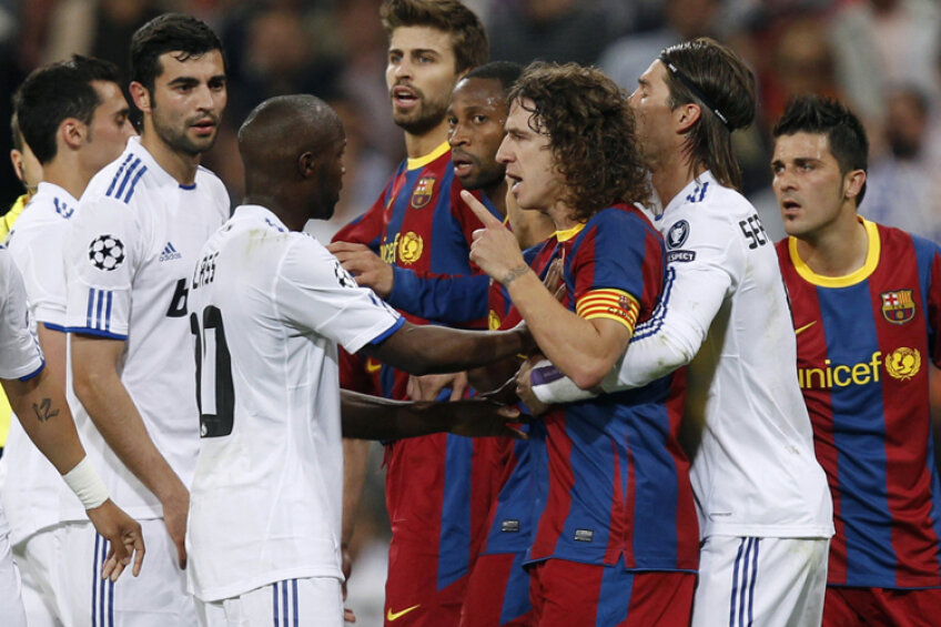 Diarra, Puyol și Keita au
fost mereu în centrul
duelurilor încinse care au
pus în umbră fotbalul pe
“Bernabeu”
Foto: Reuters