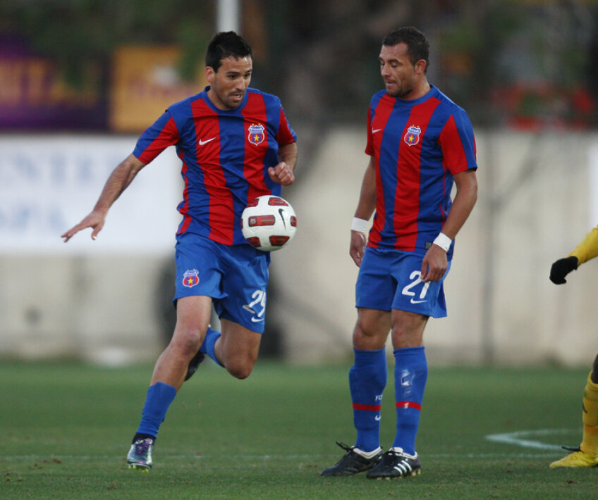 Eder Bonfim (stînga) a evoluat în sezonul precedent atît pentru Poli Timişoara, cît şi pentru Steaua. Ricardo Gomes a evoluat doar în Ghencea