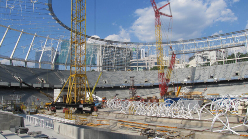 Stadionul din Kiev, în pline pregătiri