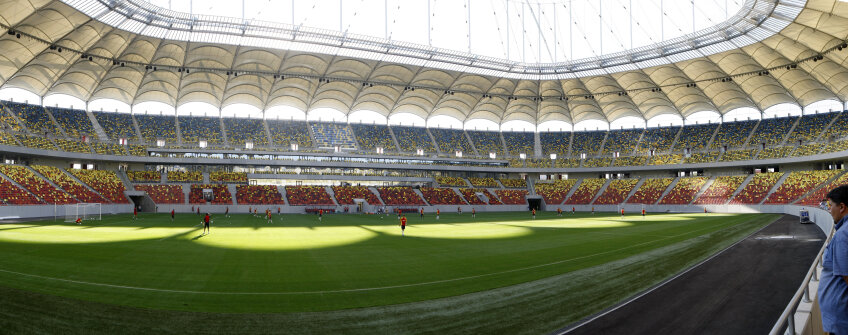 Jucătorii echipei naţionale au testat senzaţia pe care ţi-o dă National Arena