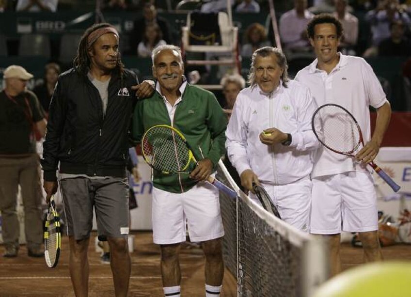 Ilie Năstase, Yannick Noah, Younes El Aynaoui şi Mansour Bahrami au revenit pe zgură, la București