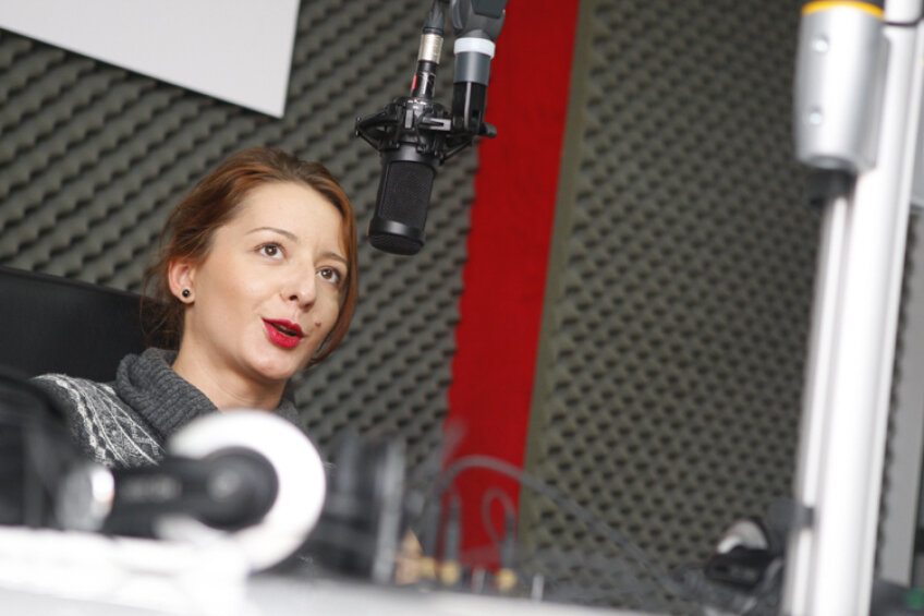 Ana Maria Brînză a spus că i-ar plăcea să facă o emisiune radio după ce se va lăsa de scrimă Foto: Alex Nicodim