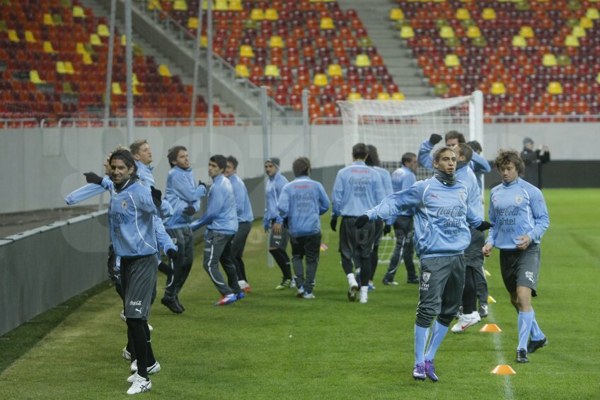 Imagini de la antrenamentul Uruguayului