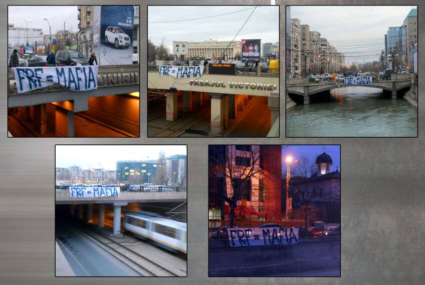 Suporterii români continuă protestele împotriva şefilor fotbalului românesc sursa foto: revistaultra.ro