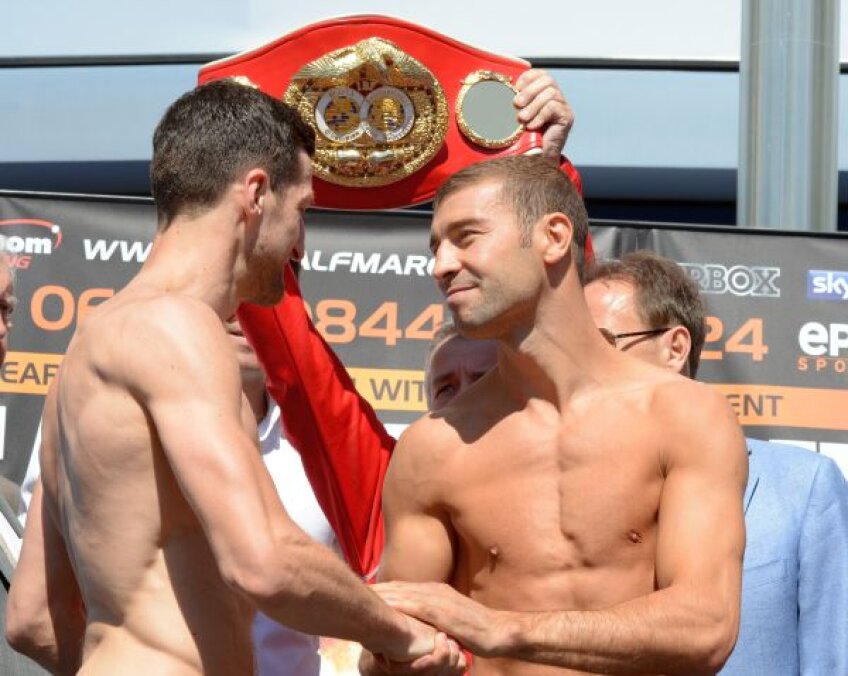 Expresia feței lui Lucian
Bute spune tot. “Abia te
aștept!”, i-a transmis
românul lui Froch