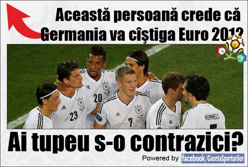 Germania este considerată de mulți marea favorită la cîștigarea EURO 2012