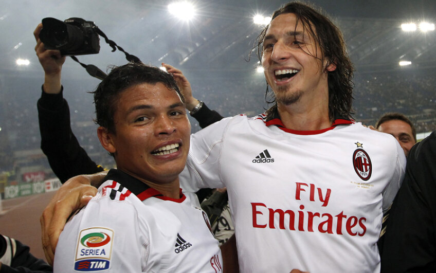 Cei mai buni jucători ai Milanului în sezonul trecut, Ibrahimovici și Thiago Silva duc la 13 numărul de jucători luați de PSG din Serie A // Foto: Reuters