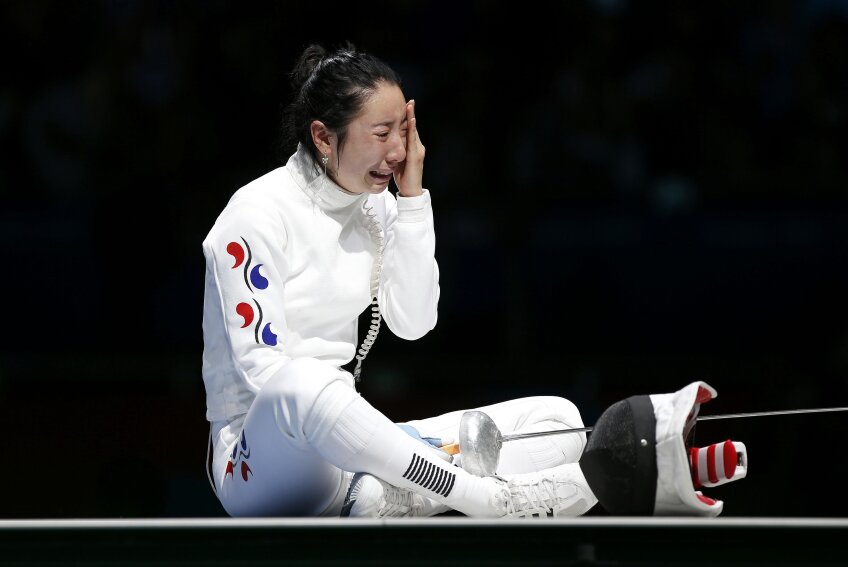 Shin A Lam nu și-a putut stăpîni lacrimile (foto: Reuters)