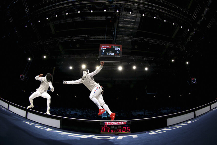 Globul de cristal. Sheng Lei din China şi Alaaeldin Abouelkassem din Egipt şi-au disputat o neaşteaptată finală olimpică la floretă. Lei a cîştigat, cu 15-13