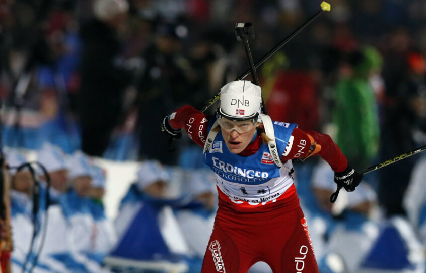 La cei 1,64 metri ai săi, Tora are în curse o putere debordantă. În medalion, norvegianca şi cele 6 medalii cîătigate la CM 2013 // Foto: Reuters