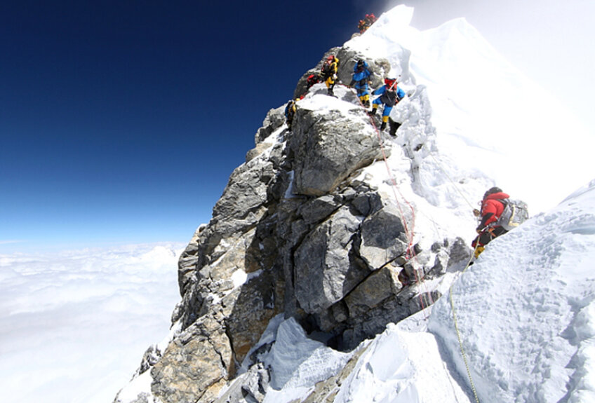 Probabil cel mai dificil moment al ascensiunii pe Everest: 