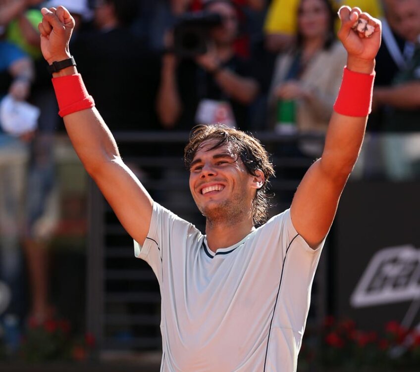 Nadal ridică braţele spre cer. A mai cîştigat o dată pe terenurile de la Foro Italico // Foto: Getty Images