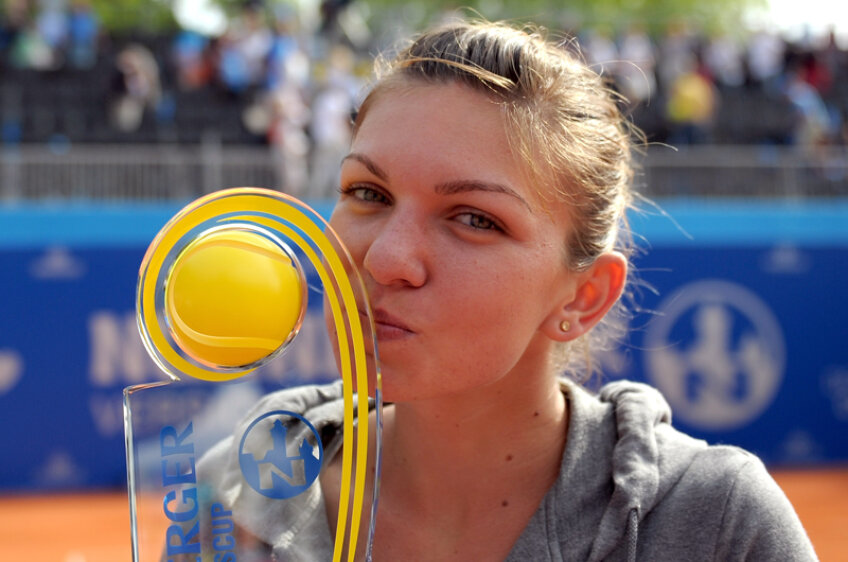 2013. Nurnberg. Simona sărută primul său trofeu WTA