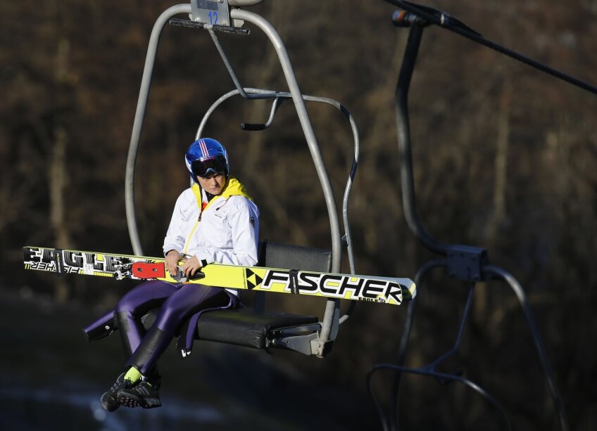 Carina Vogt, proaspătă campioană olimpică la Soci se antrenează de două zile pe trambulina de la Rîșnov