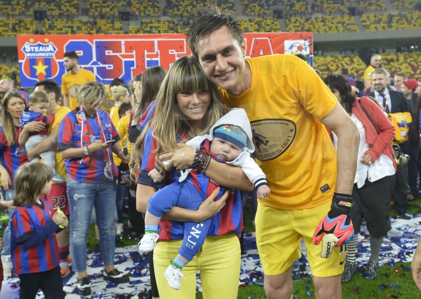 Tătărușanu, alături de cele mai importante trofee ale lui: logodnica Antoaneta și băiețelul de 4 luni