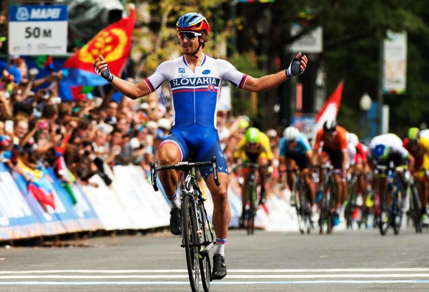 Peter Sagan celebrează victoria, foto: reuters