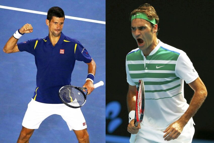 Novak Djokovici și Roger Federer, foto: reuters