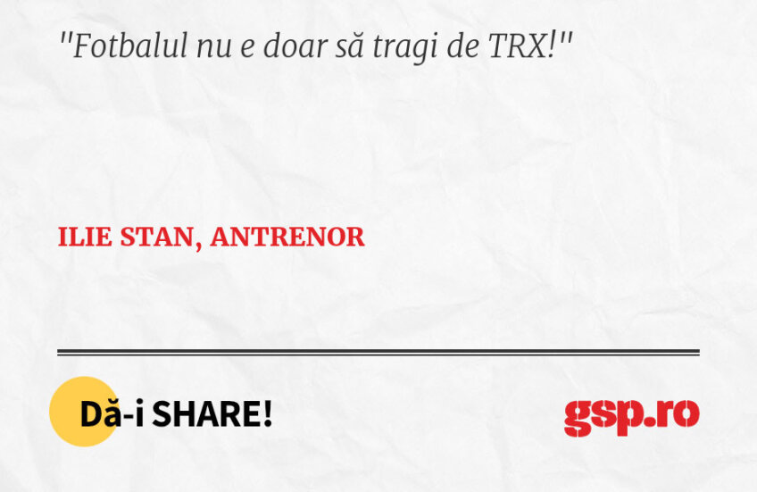 Fotbalul nu e doar să tragi de TRX!