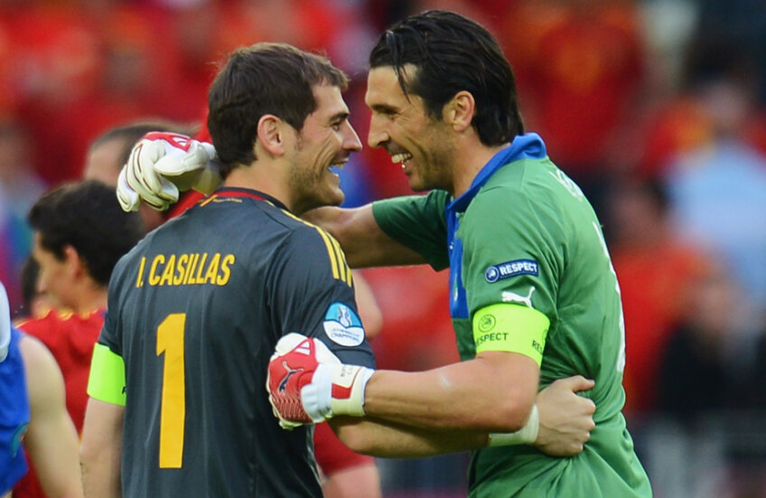 Buffon și Casillas. 