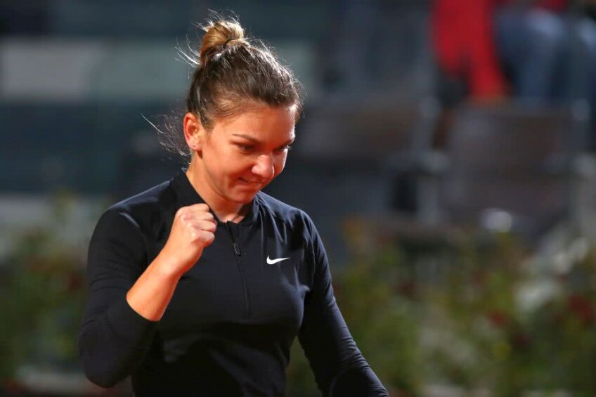 Simona Halep în meciul cu Caroline Garcia de la Roma // Foto: Reuters