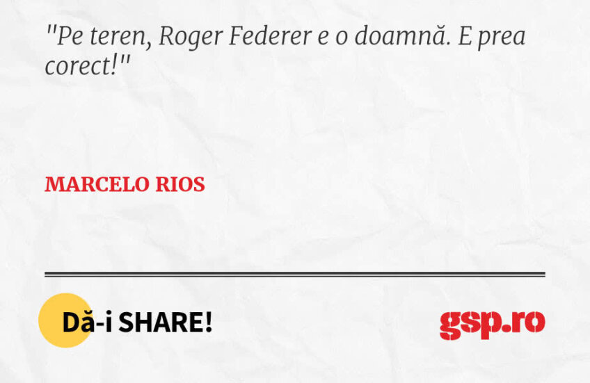 Pe teren, Roger Federer e o doamnă. E prea corect!