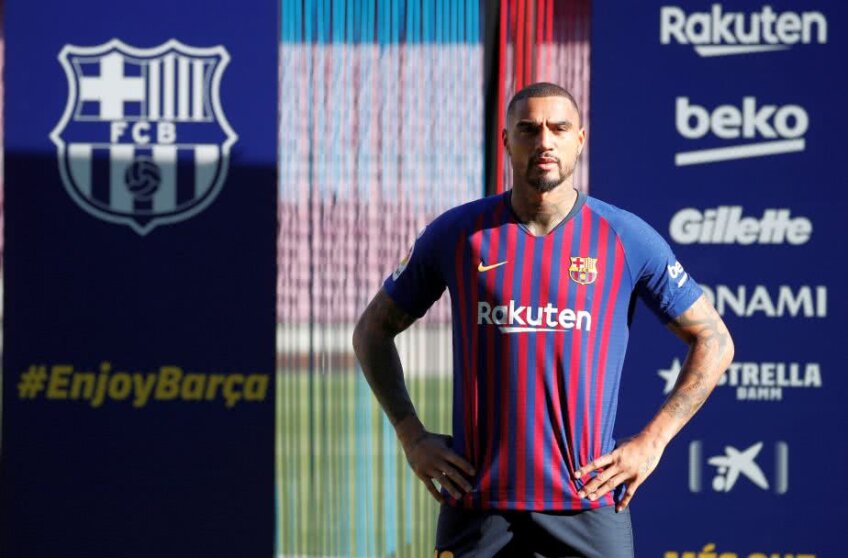 Kevin Prince Boateng a fost prezentat la Barcelona // Foto: Reuters