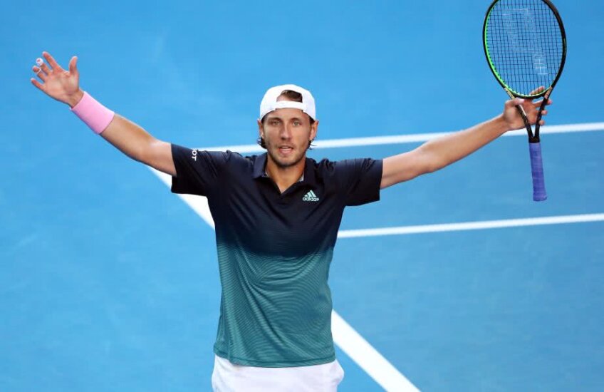 Lucas Pouille sărbătorind calificarea în prima sa semifinală majoră // FOTO: Reuters