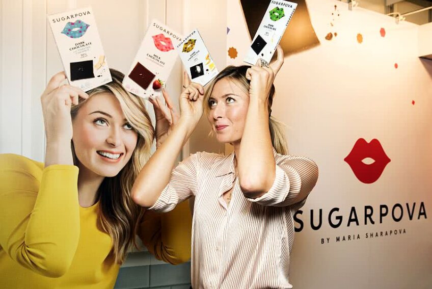 Maria Sharapova are propria marcă de bomboane și ciocolată, Sugarpova, lansată în 2014 FOTO Guliver/GettyImages