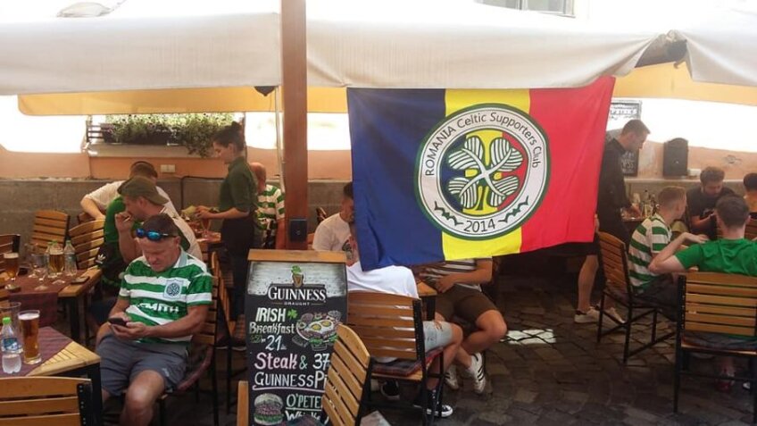 FOTO: Facebook Romania CSC // Fanii români ai lui Celtic, înaintea meciului cu CFR Cluj