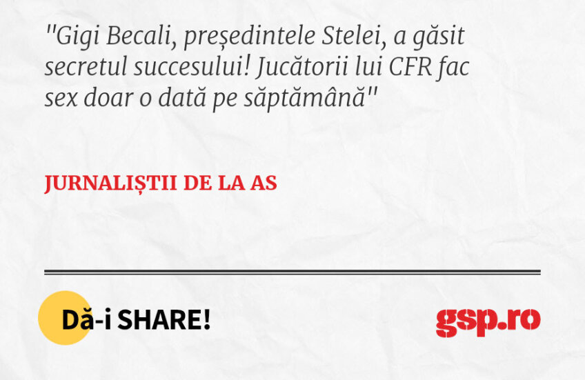Gigi Becali, președintele Stelei, a găsit secretul succesului! Jucătorii lui CFR fac sex doar o dată pe săptămână