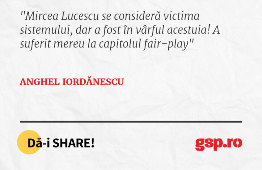 Mircea Lucescu se consideră victima sistemului, dar a fost în vârful acestuia! A suferit mereu la capitolul fair-play