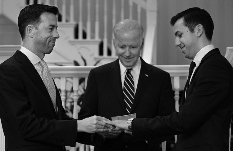 Joe Biden, Brian Mosteller & Joe Mahshie ► Foto: nydailynews.com